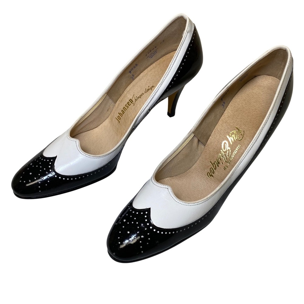 Vintage Johansen Ginger Design Ray‎ Shinger Spectator Heels 9.5 SS